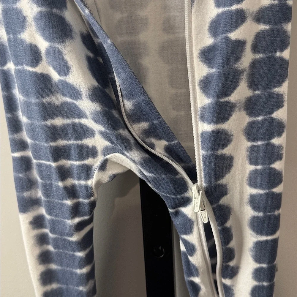 Kyte Baby Blue Steel Riptide Tie-Dye Footless Romper Bamboo 18-24 Months EUC